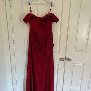 Stunning silky Burgundy Dress